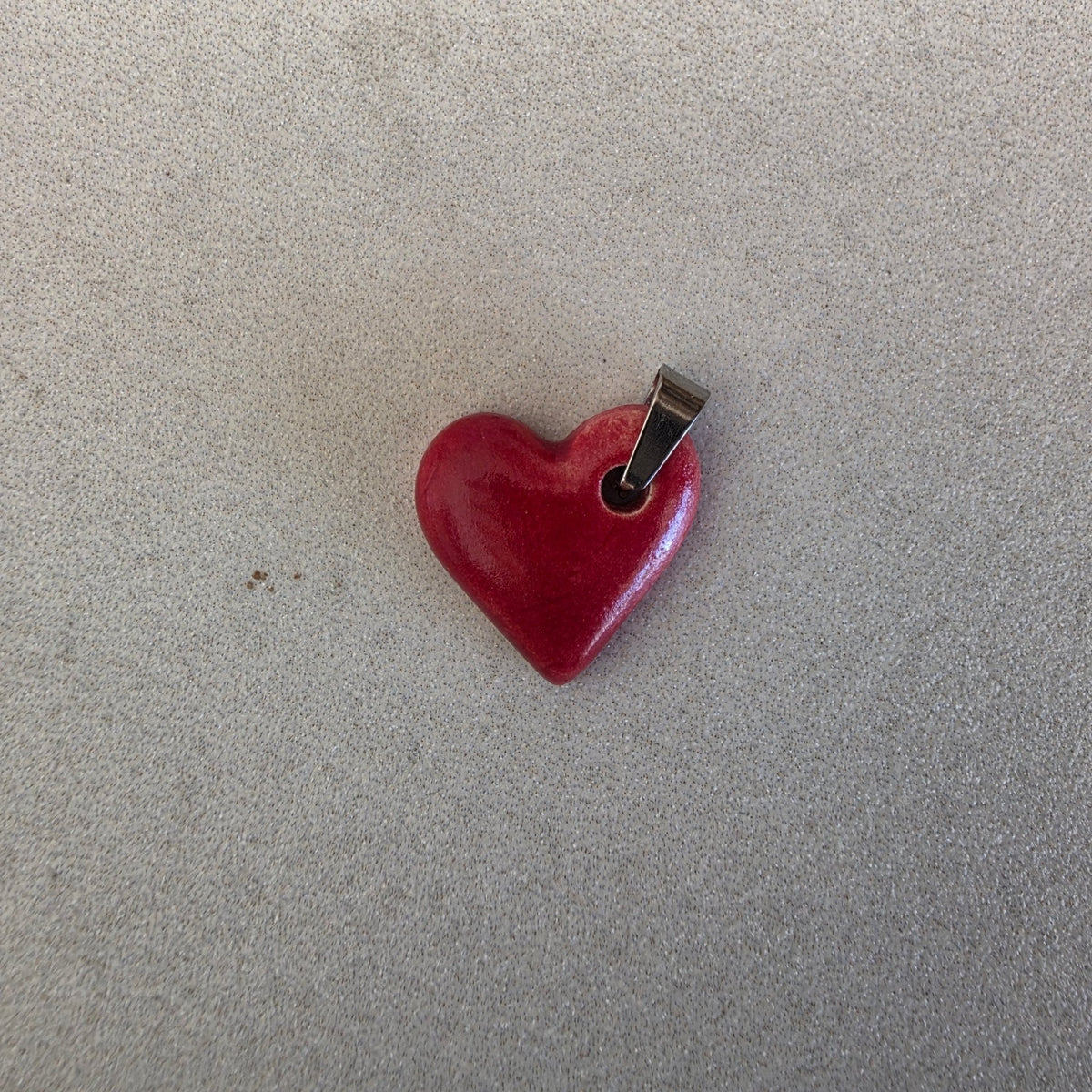 Colgante corazón de cerámica esmaltada - Aiabijoux