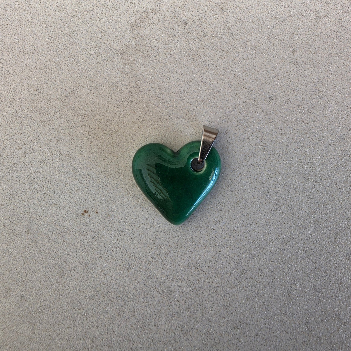 Colgante corazón de cerámica esmaltada - Aiabijoux