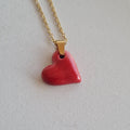 Colgante /Gargantilla Corazón de cerámica esmaltada - Aiabijoux