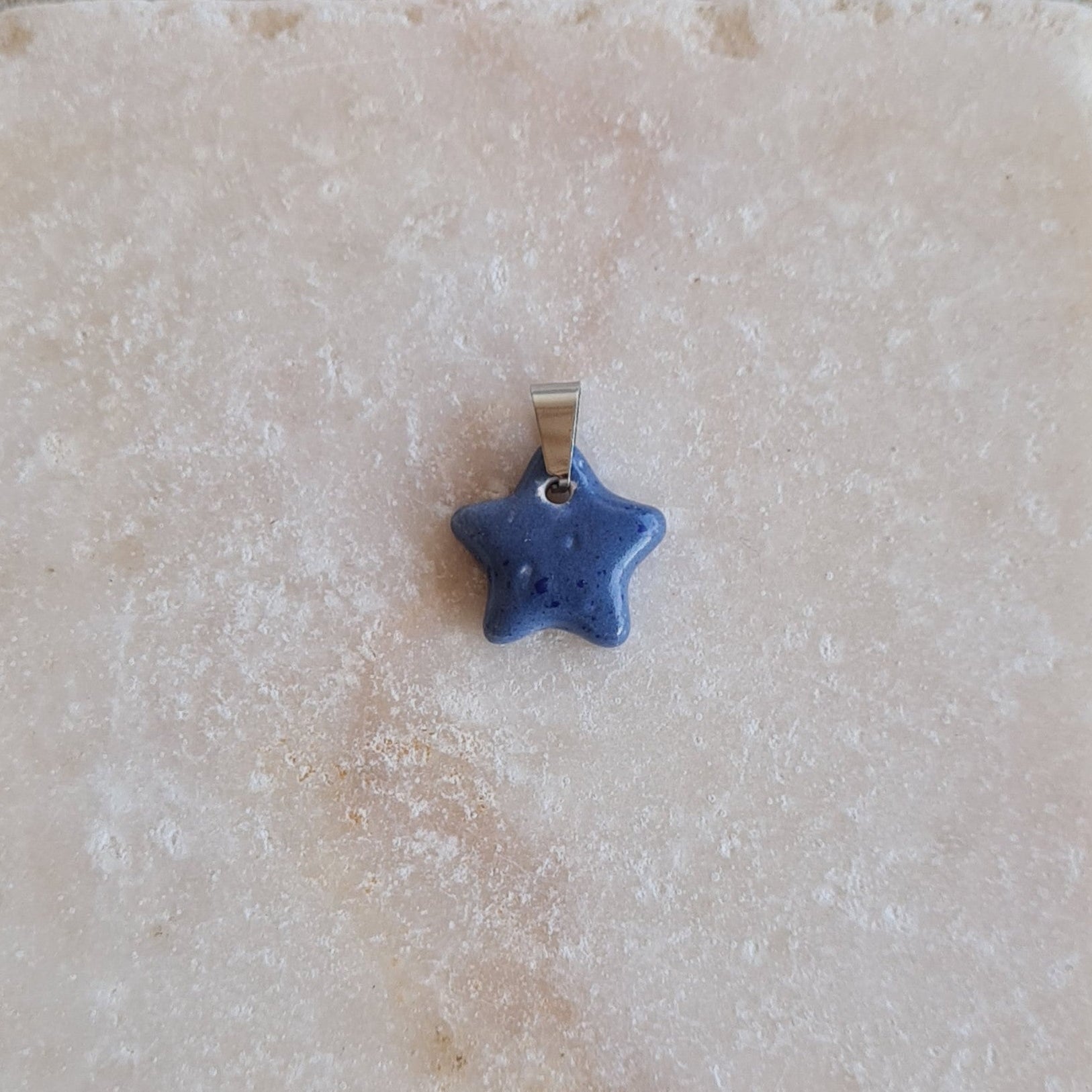 Colgante /Gargantilla estrella de cerámica esmaltada - Aiabijoux