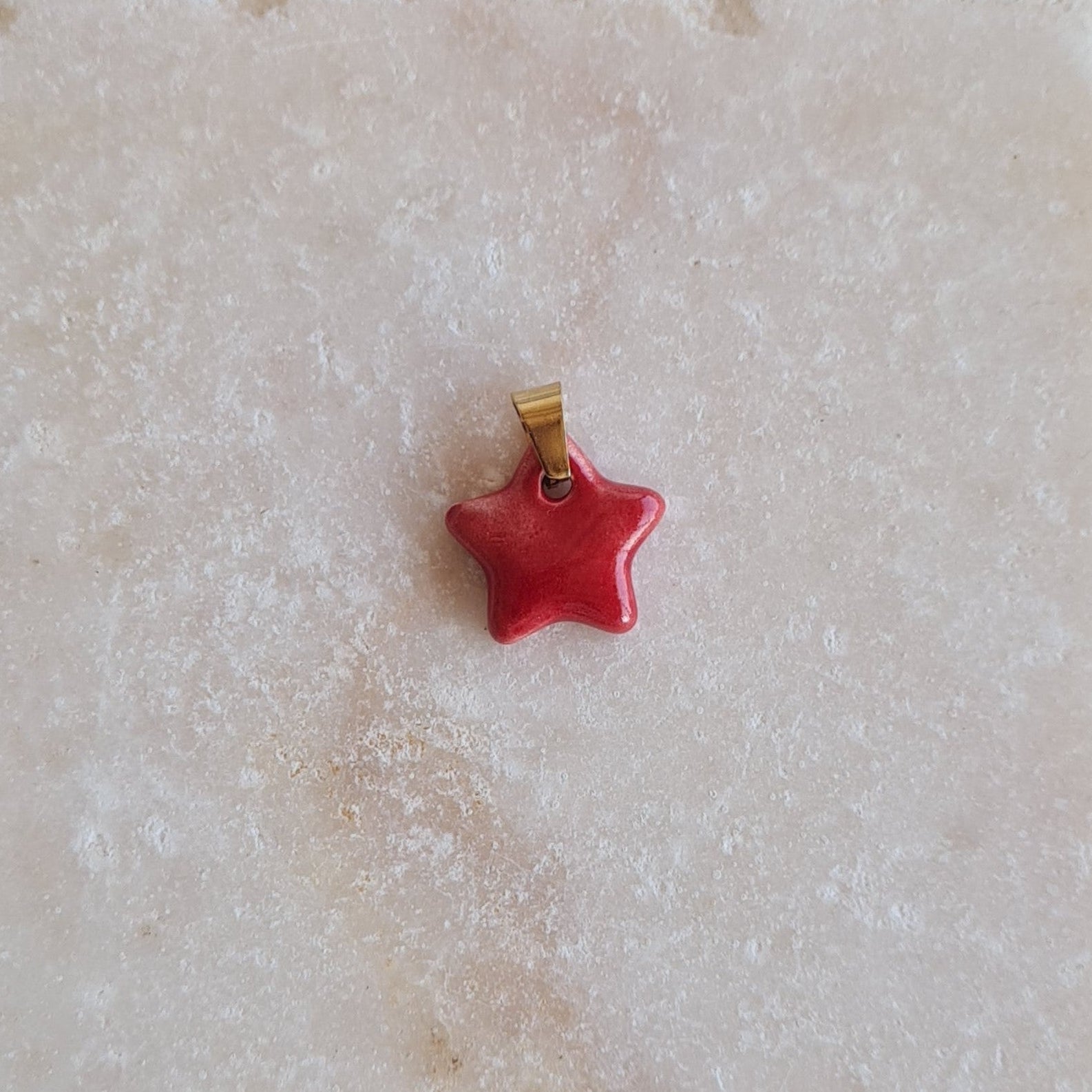 Colgante /Gargantilla estrella de cerámica esmaltada - Aiabijoux