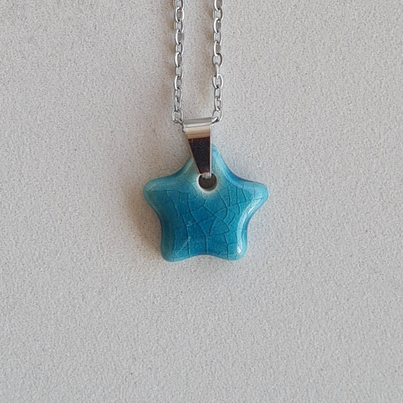 Colgante /Gargantilla estrella de cerámica esmaltada - Aiabijoux