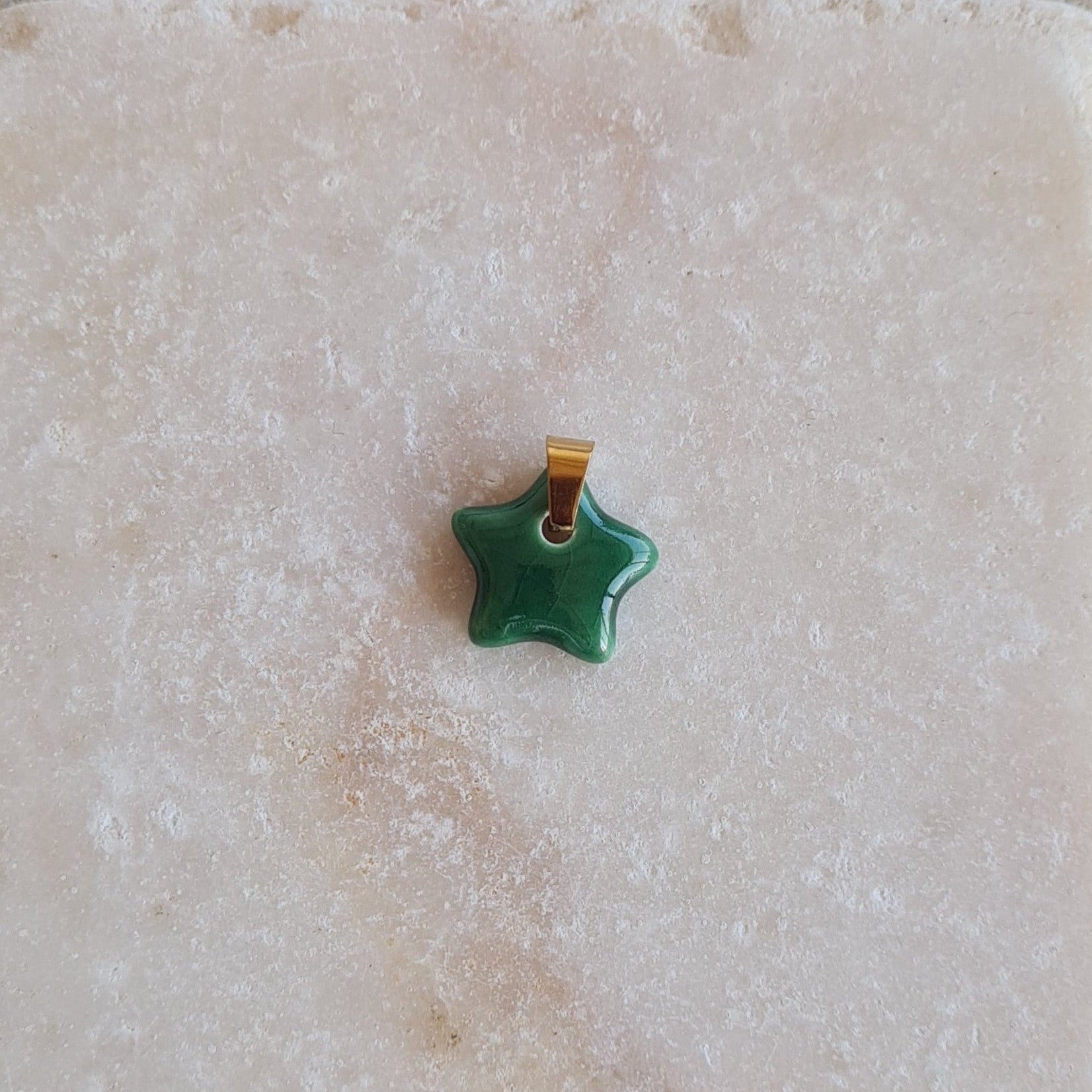 Colgante /Gargantilla estrella de cerámica esmaltada - Aiabijoux