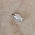 Colgante pez de cerámica esmaltada blanco - Aiabijoux