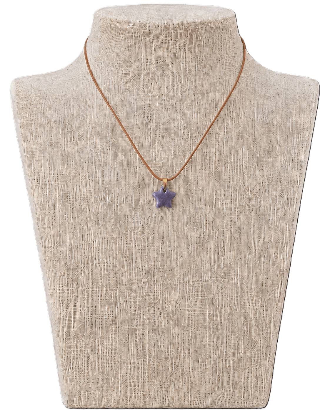 Gargantilla cuero mini estrella cerámica - Aiabijoux