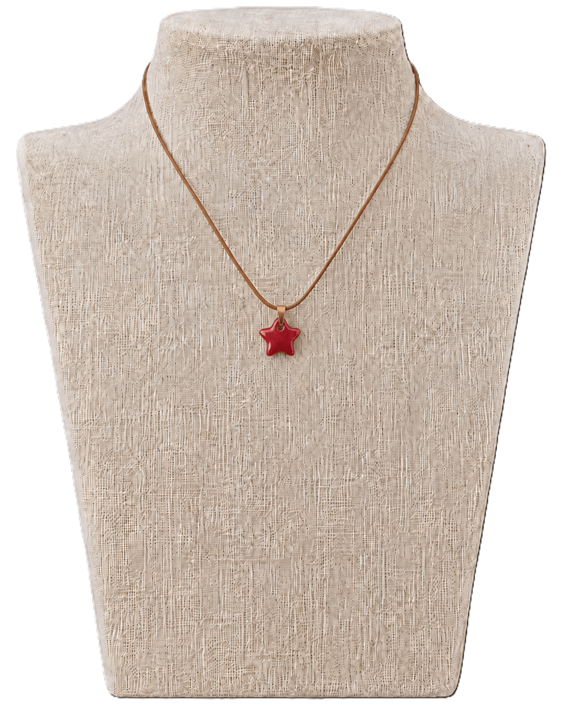 Gargantilla cuero mini estrella cerámica - Aiabijoux