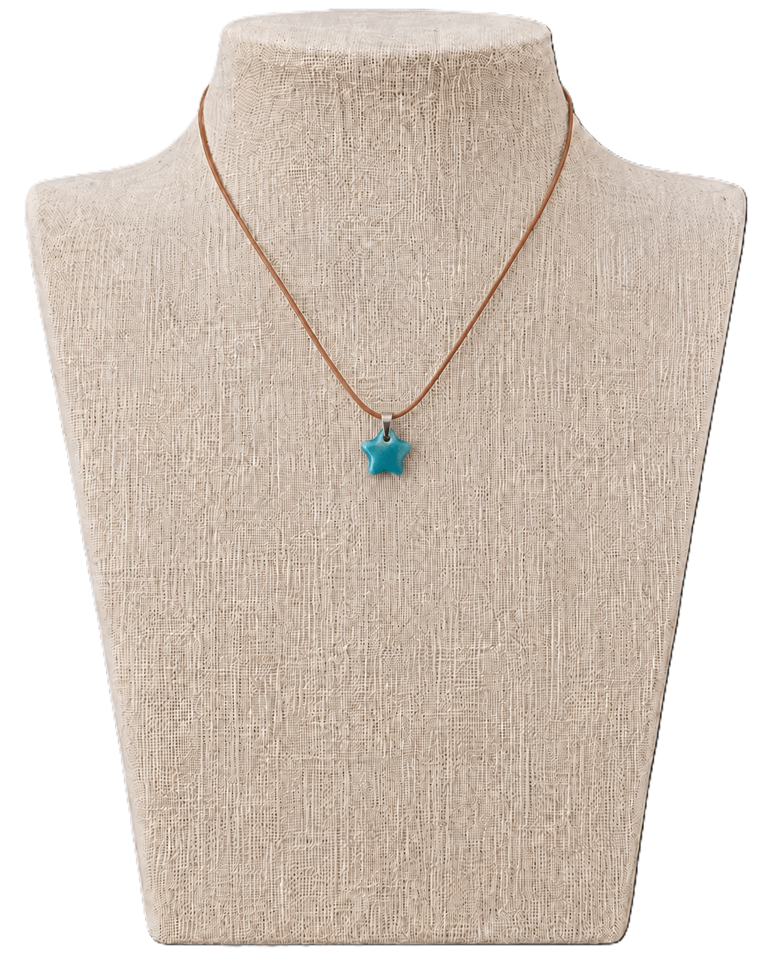 Gargantilla cuero mini estrella cerámica - Aiabijoux