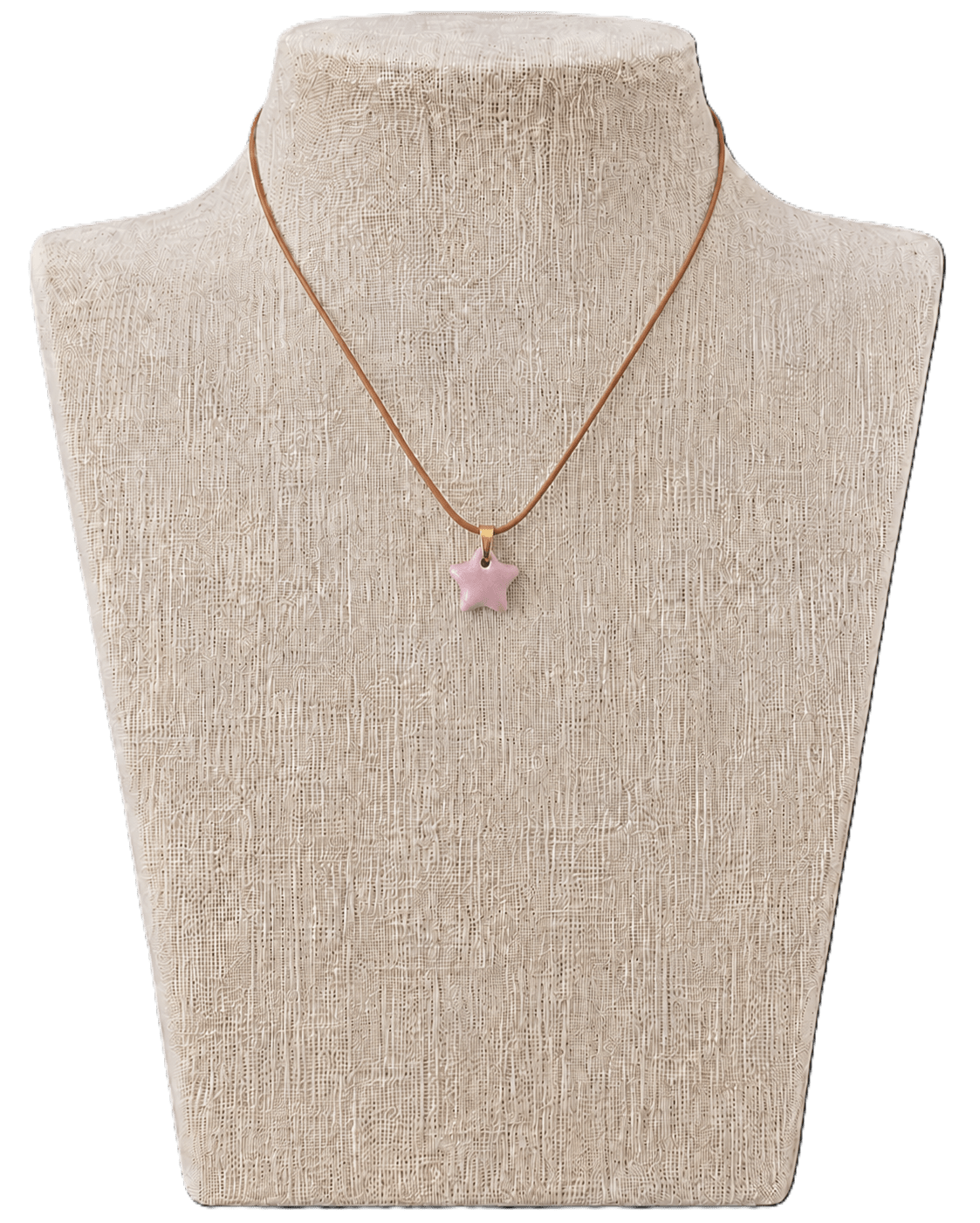 Gargantilla cuero mini estrella cerámica - Aiabijoux