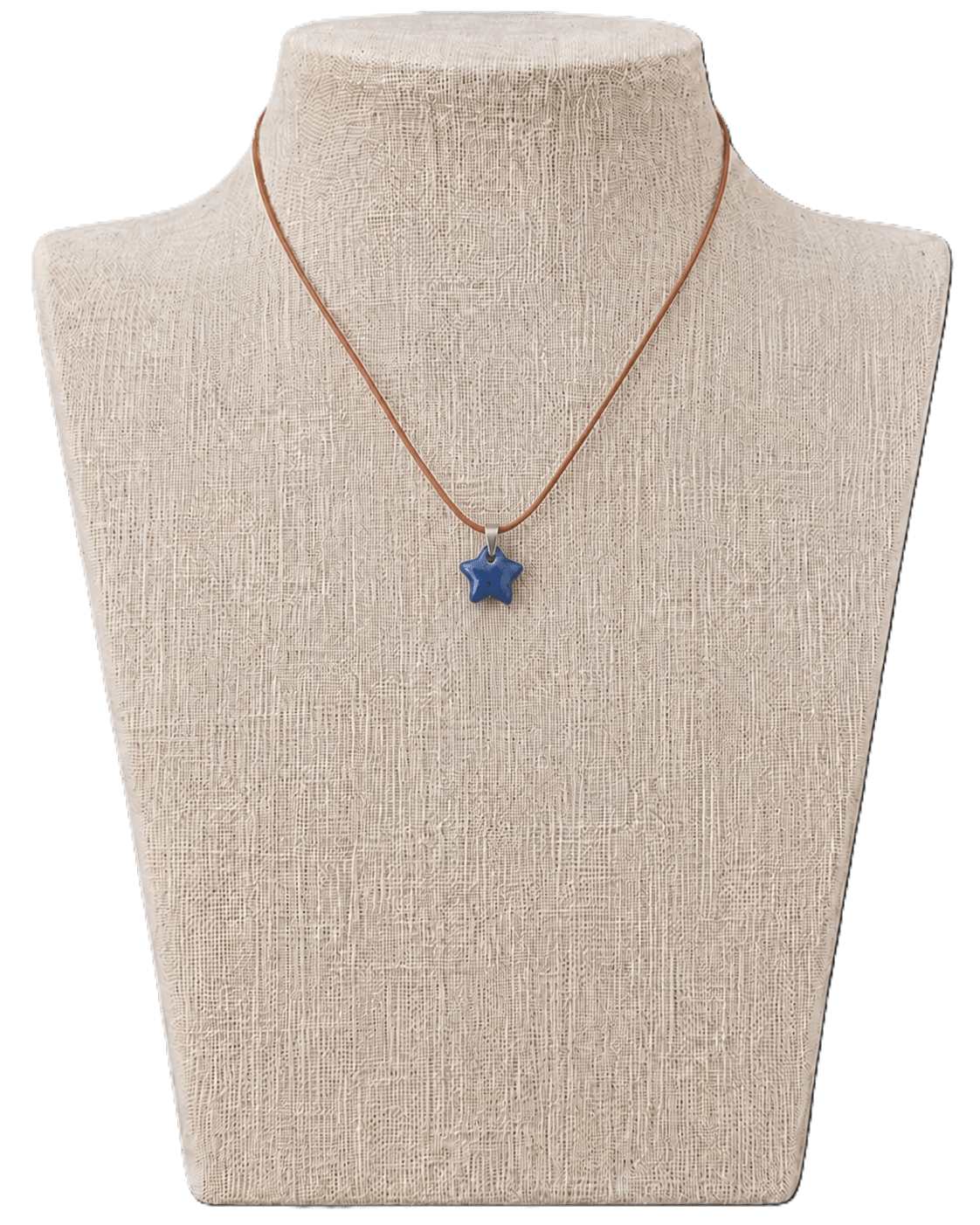 Gargantilla cuero mini estrella cerámica - Aiabijoux
