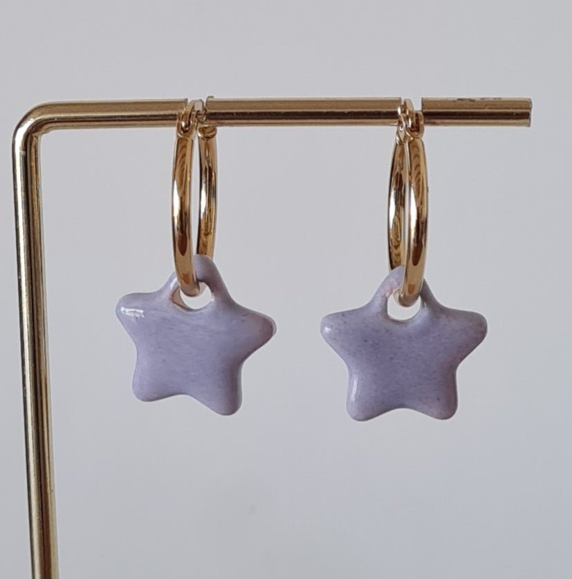 Pendientes estrella cerámica - Aiabijoux
