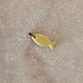 Colgante  pez de cerámica esmaltada amarillo